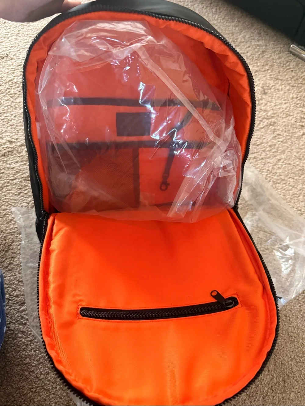 Off-White Black Backpack with White OFF Circle Logo